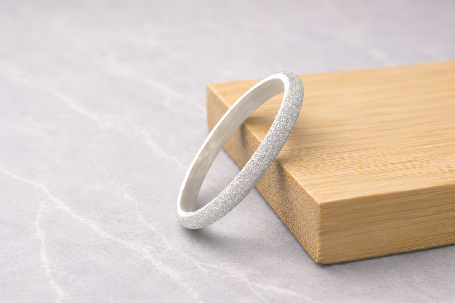 2mm 2.5mm Frosted 999 Fine Silver Ring – Minimalist Bevel Comfort Fit Band