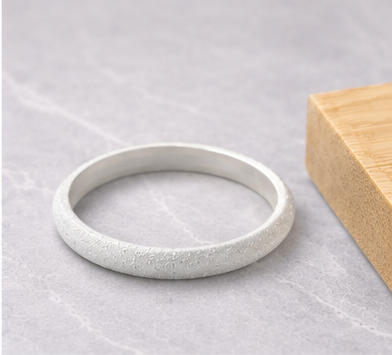 2mm 2.5mm Frosted 999 Fine Silver Ring – Minimalist Bevel Comfort Fit Band