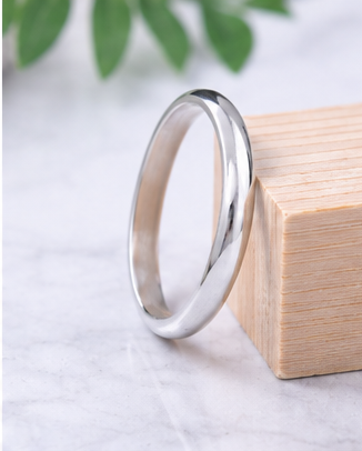 2mm 2.5mm Gloss 999 Silver Ring • Minimalist Flat Band • Handmade Fine Silver Jewelry