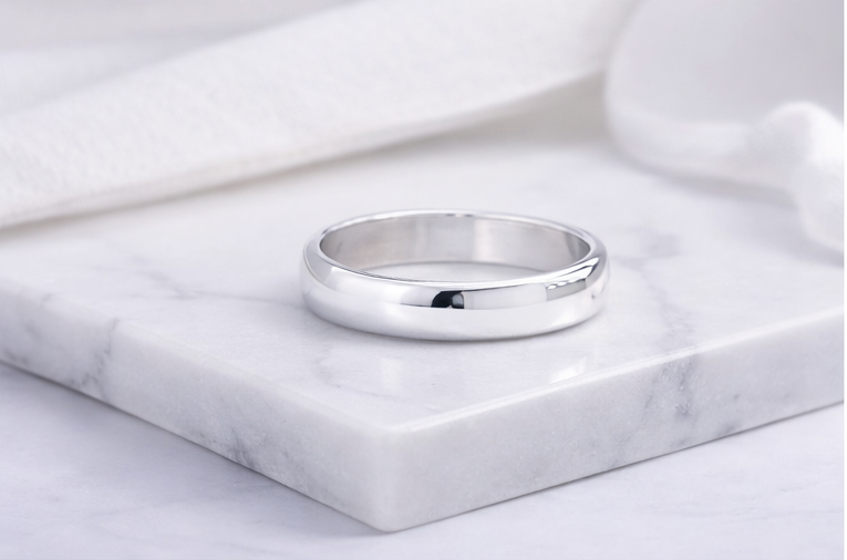 2mm 2.5mm Gloss 999 Silver Ring • Minimalist Flat Band • Handmade Fine Silver Jewelry