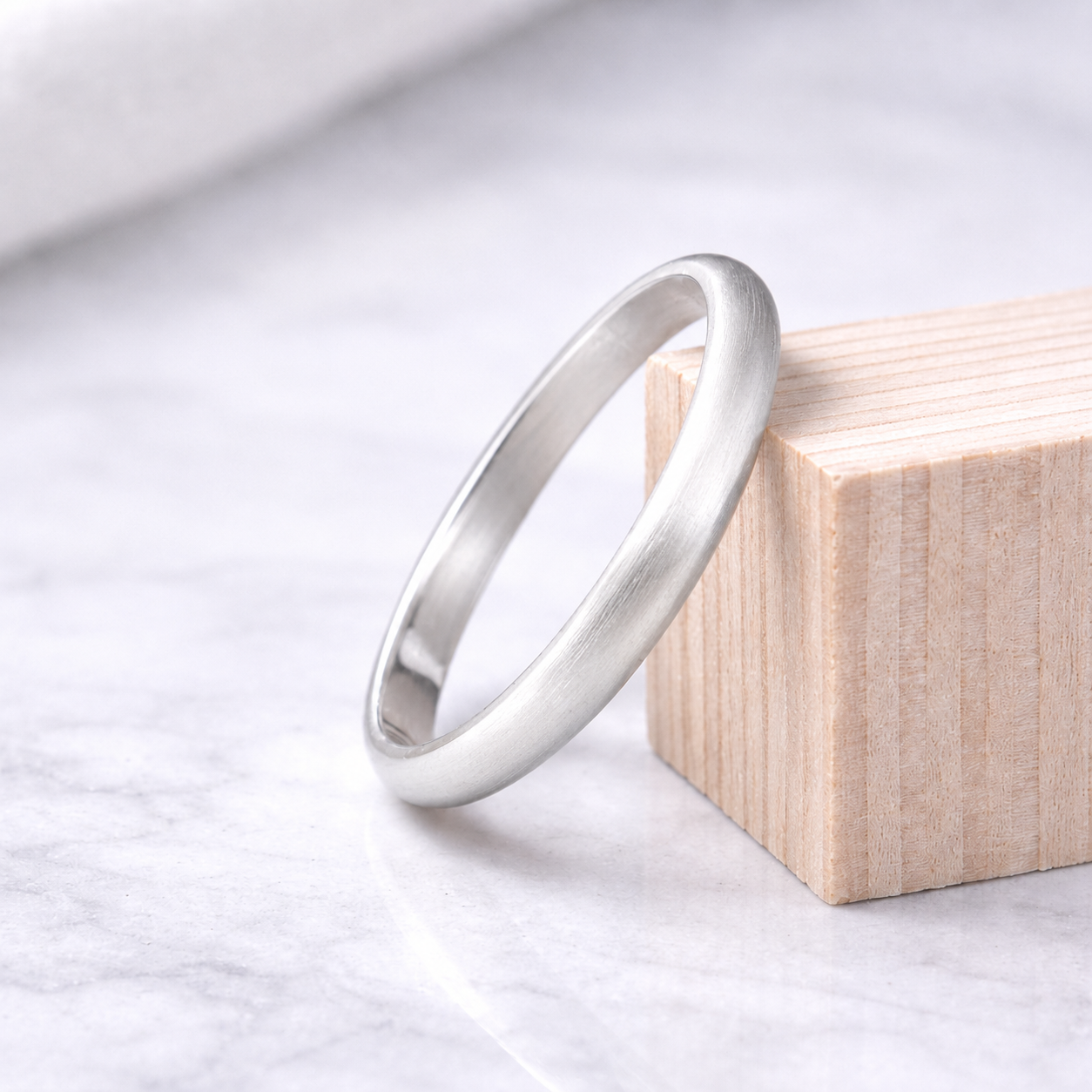 2mm 2.5mm Brushed 999 Silver Ring • Minimalist Flat Band • Handmade Fine Silver Jewelry