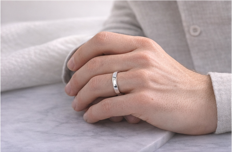 3mm 3.5mm Gloss 999 Silver Ring • Minimalist Bevel Comfort Fit Band • Handmade Fine Silver Jewelry