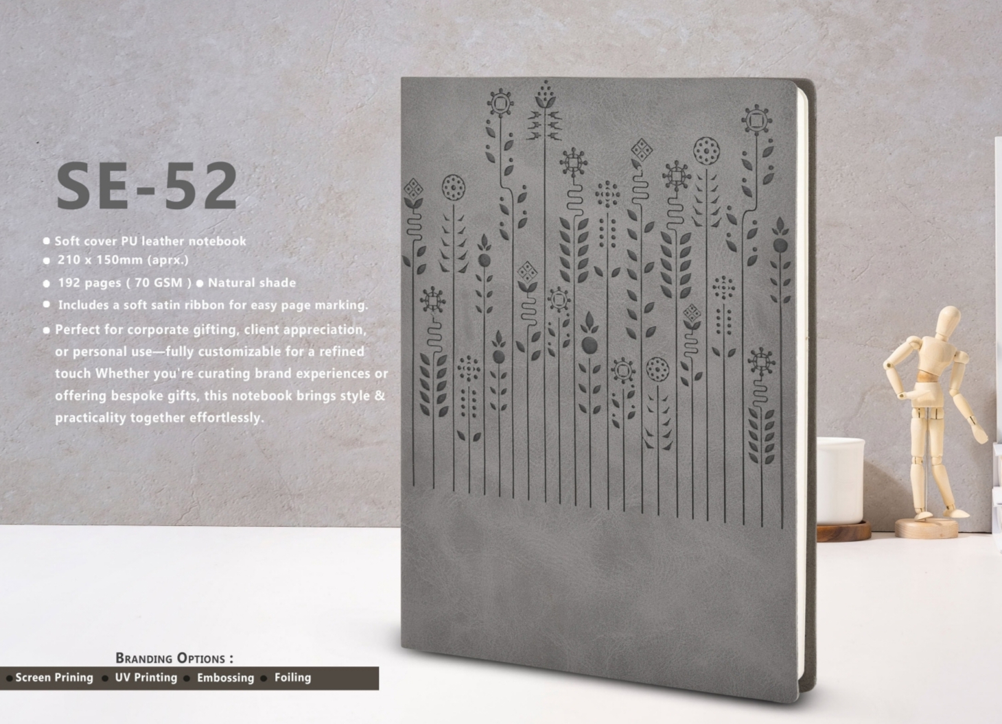 SE-52 Soft Cover PU Leather Notebook