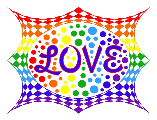 Rainbow Love 11 x 14''