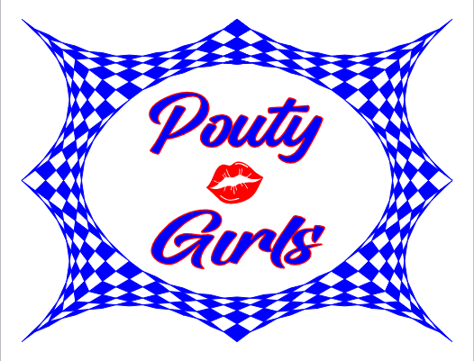 Pouty Girls Blue 8.5 x 11''