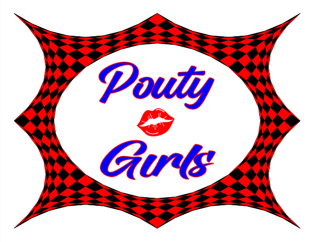 Pouty Girls Red & Black 11 x 14''