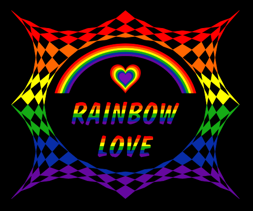 Rainbow Love B 8.5 x 11''