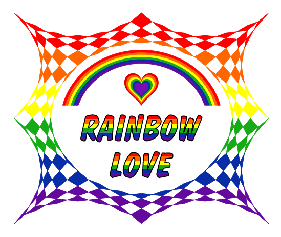Rainbow Love 8.5 x 11''