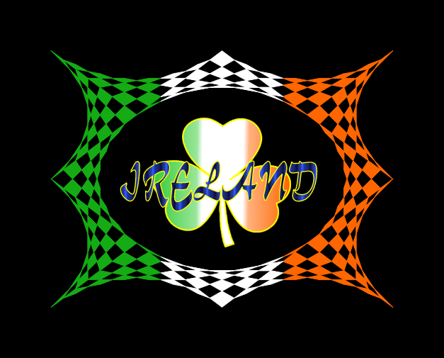 Irish Flag Black 8.5 x 11''