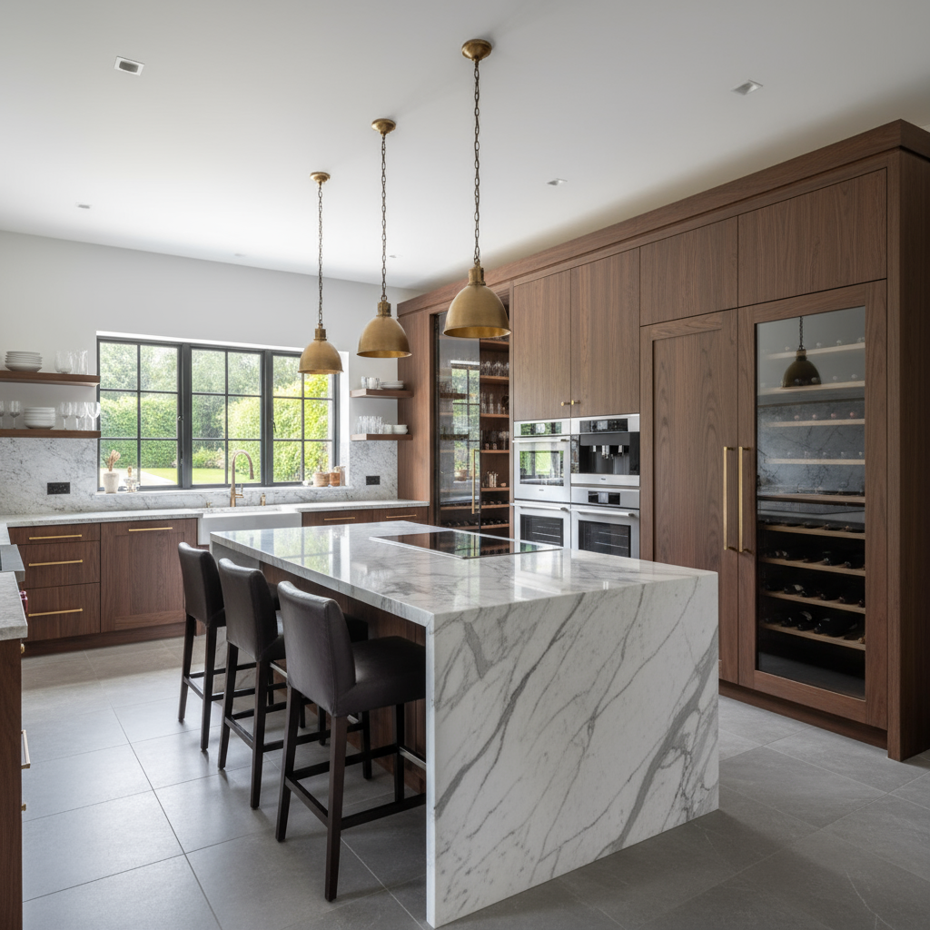 Modern Marble Kitchen Island
