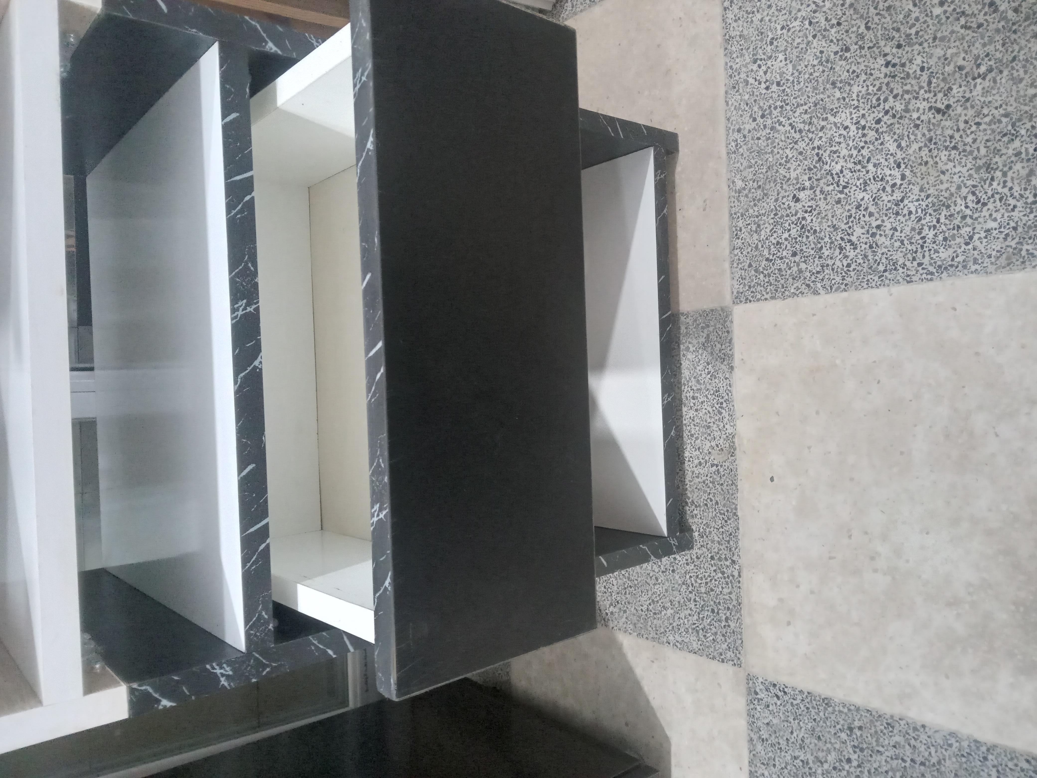 Modern Black Marble Drawer Cabinet