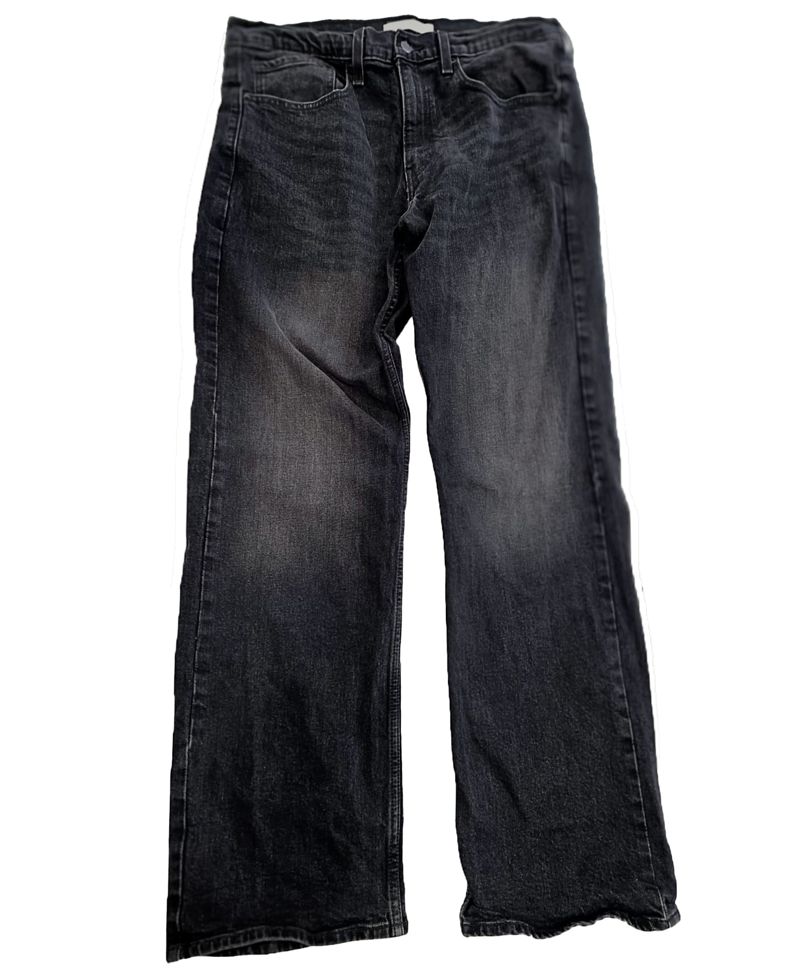 Black Straight-Leg Jeans