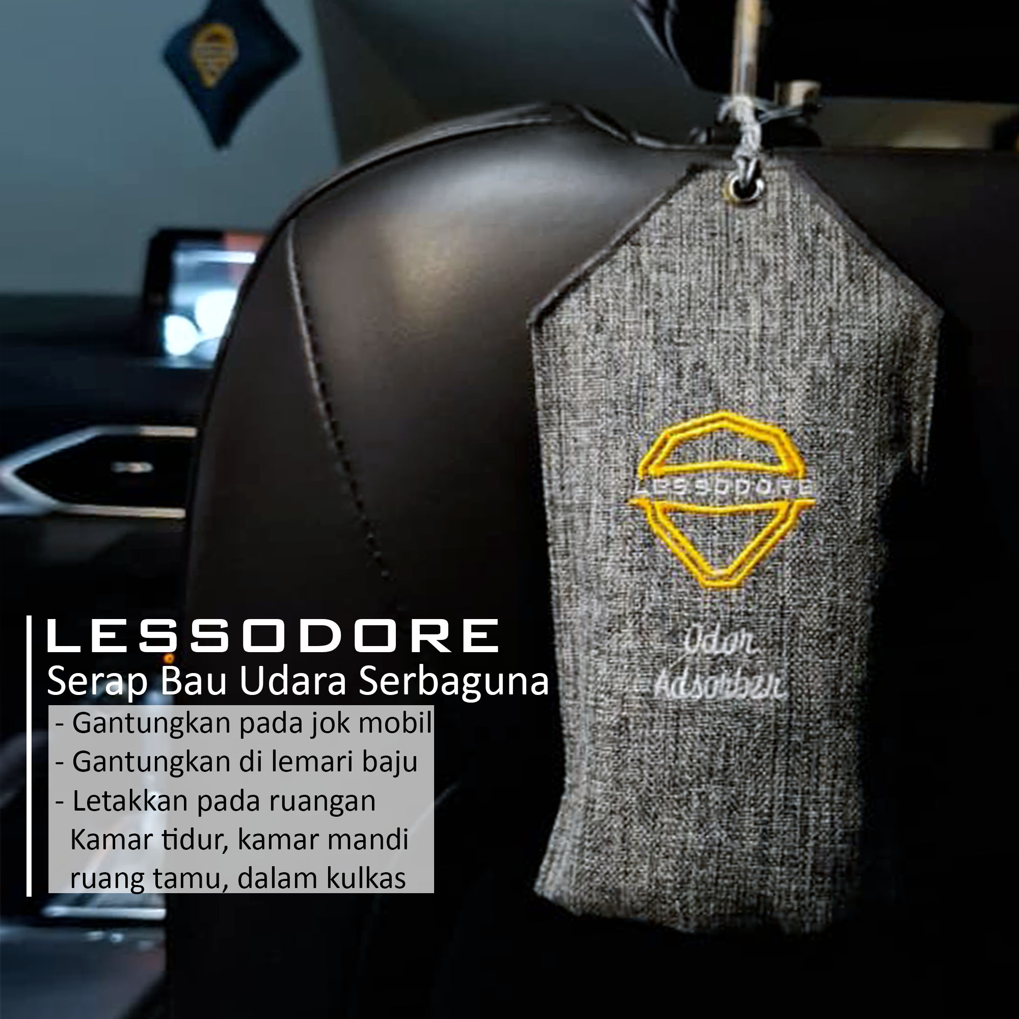 LESSODORE Serap Bau - Paket Besar (2pcs 40g + 1pcs 150g)