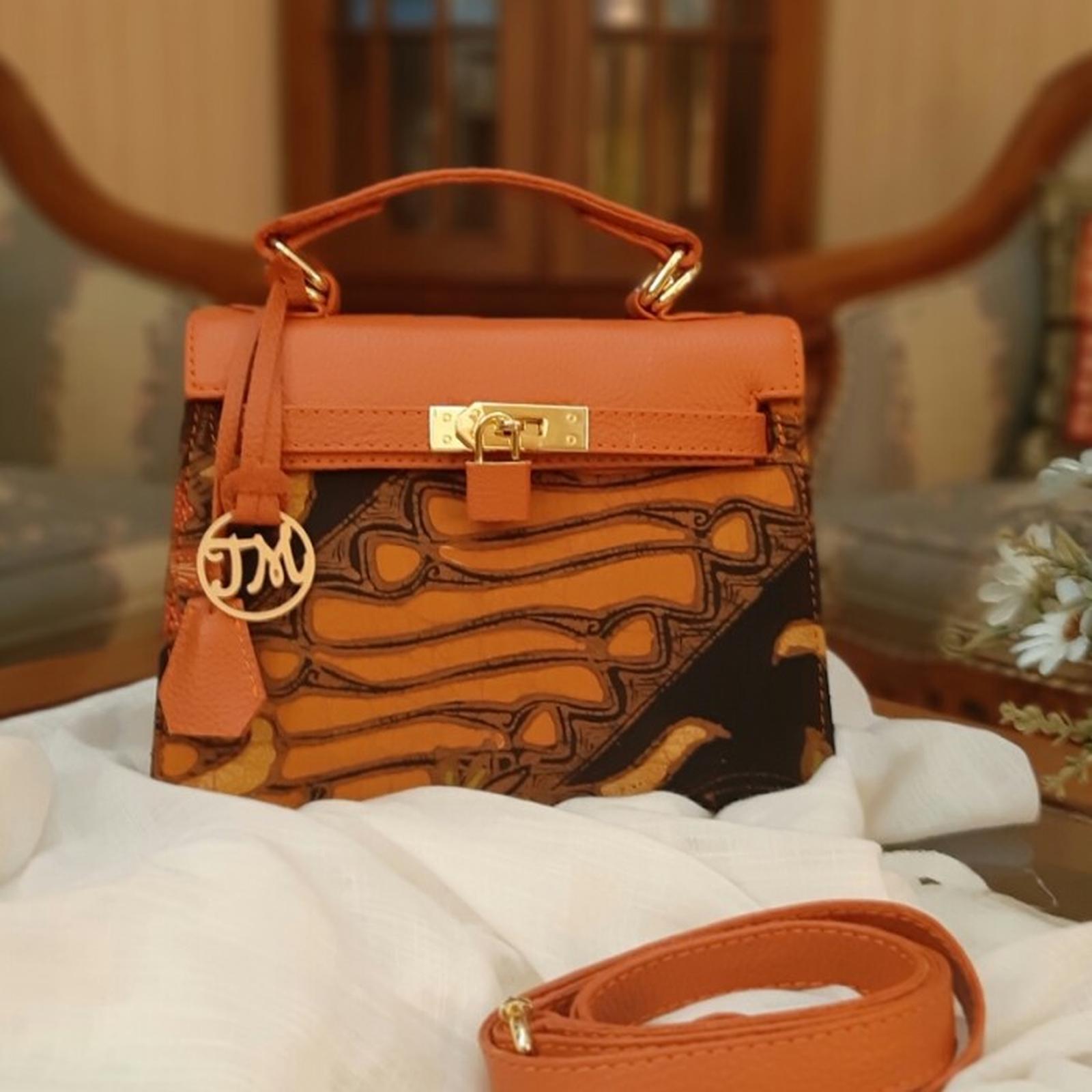 Handmade Batik Leather Handbag