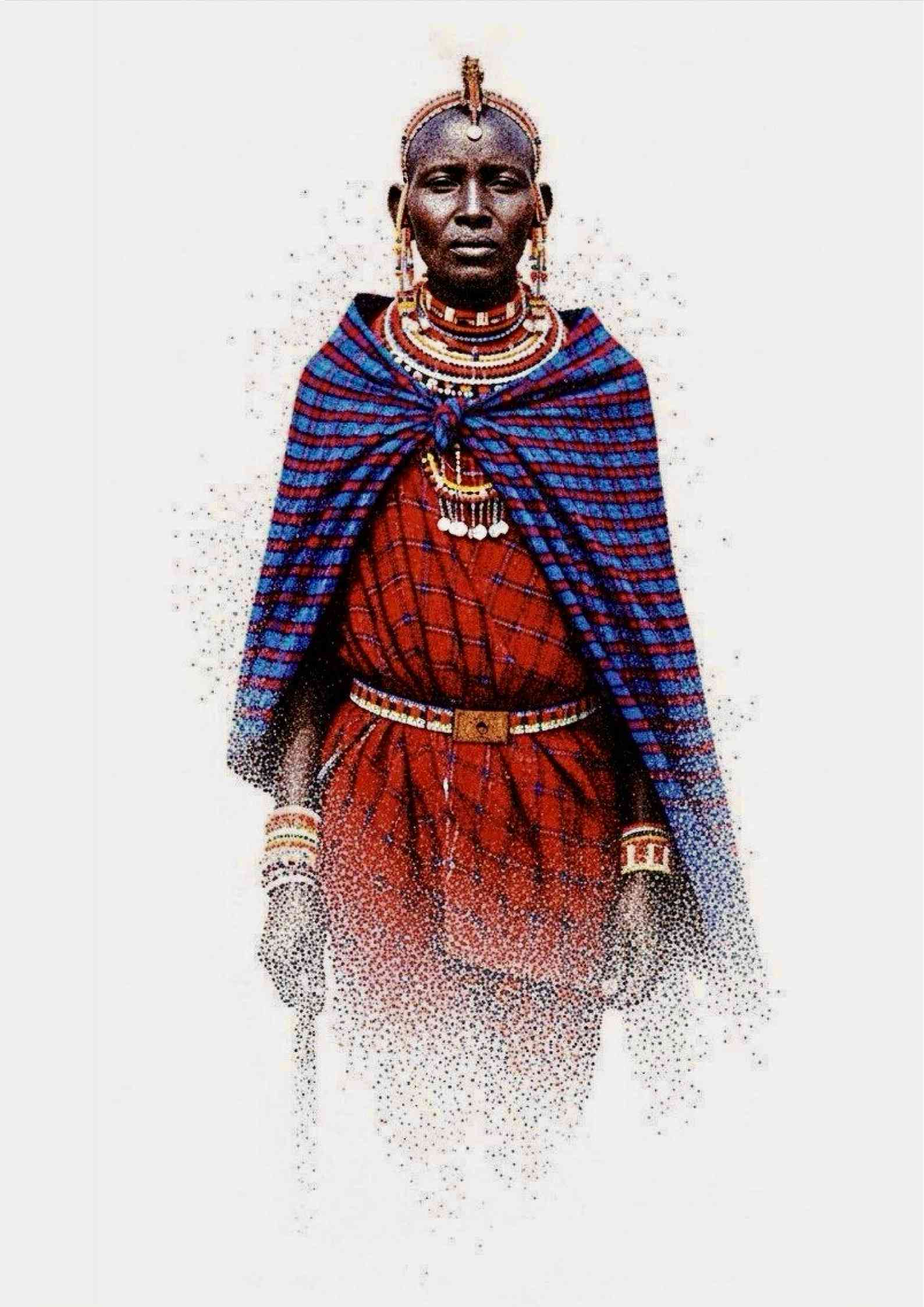 Maasai Male In Traditional Attire Art
