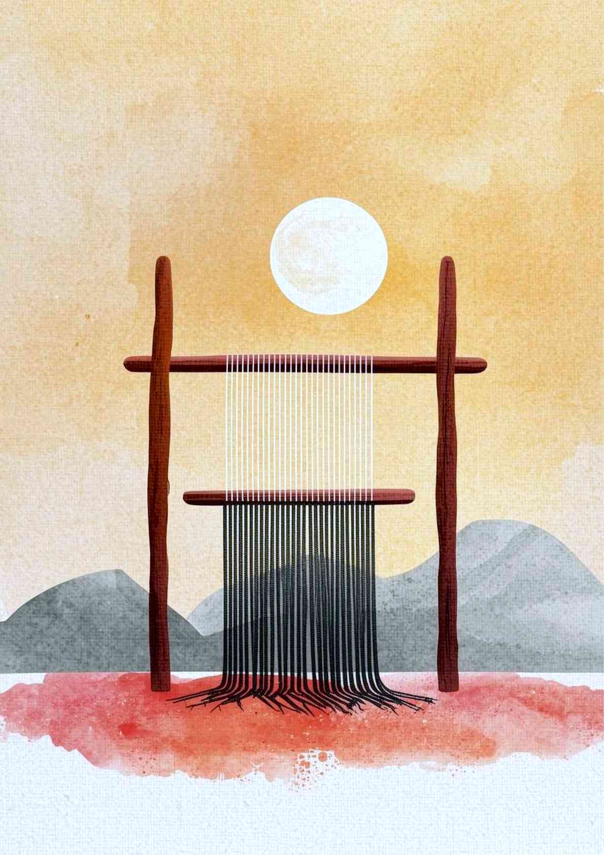 Traditional handloom weaving Wall Art