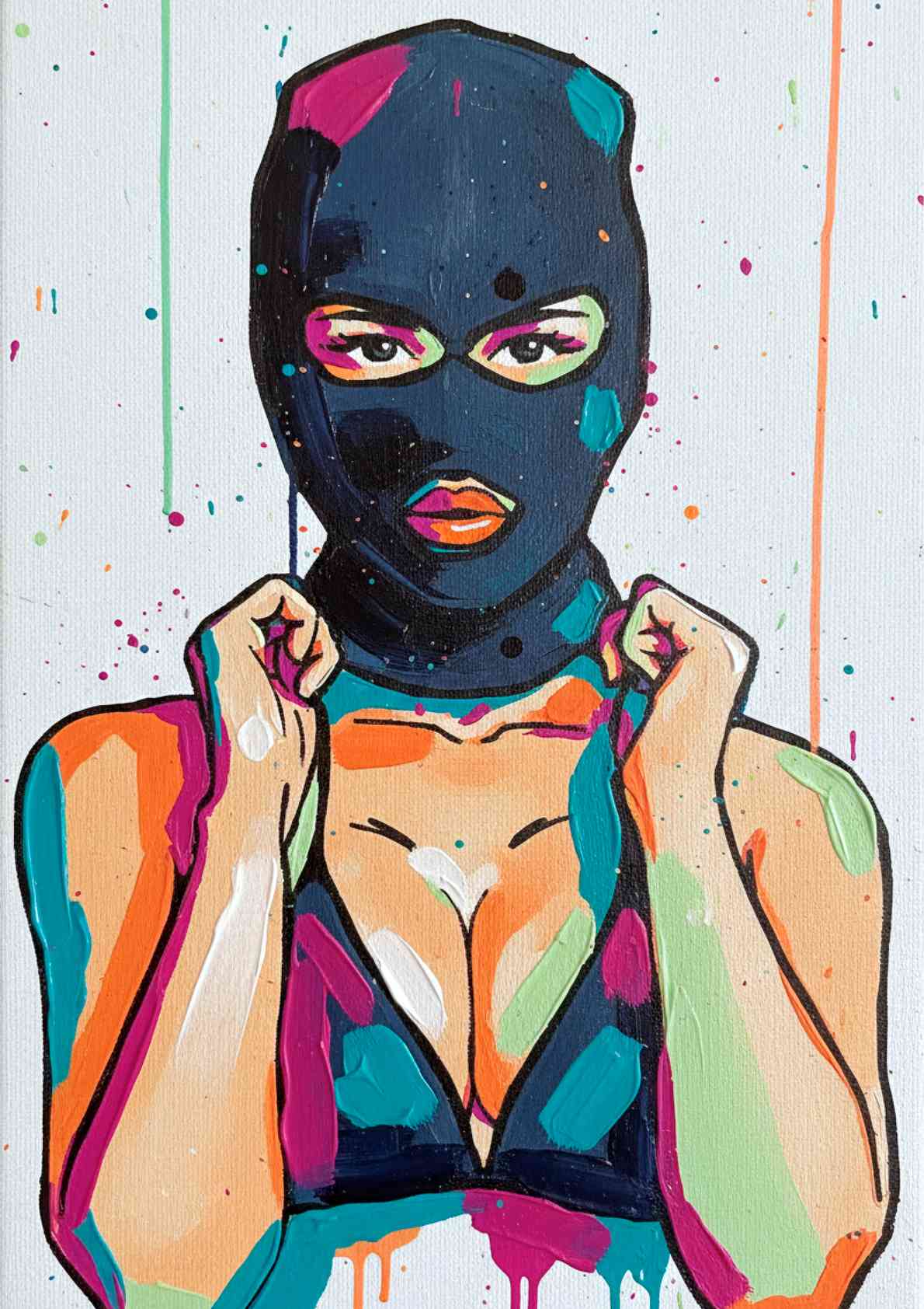 Colorful Abstract Portrait Painting