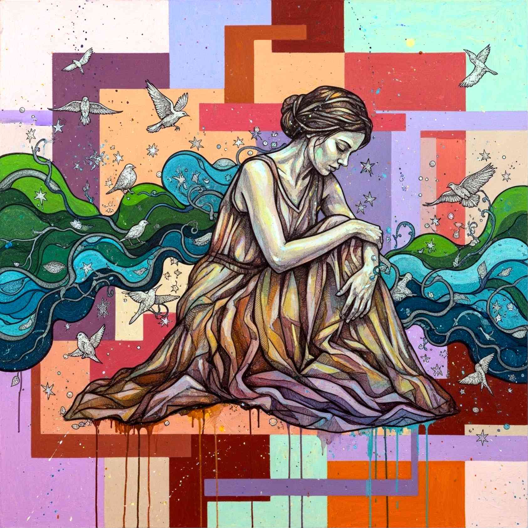 Abstract Lady Art Print