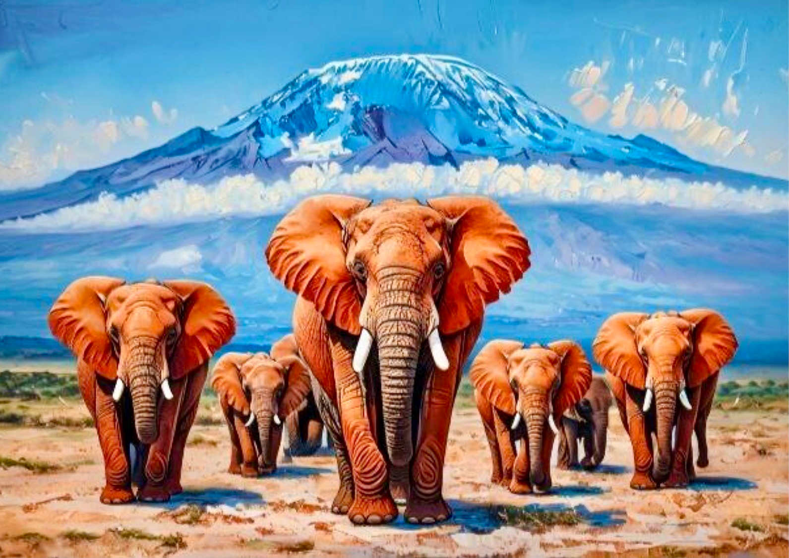 African Elephant Painting