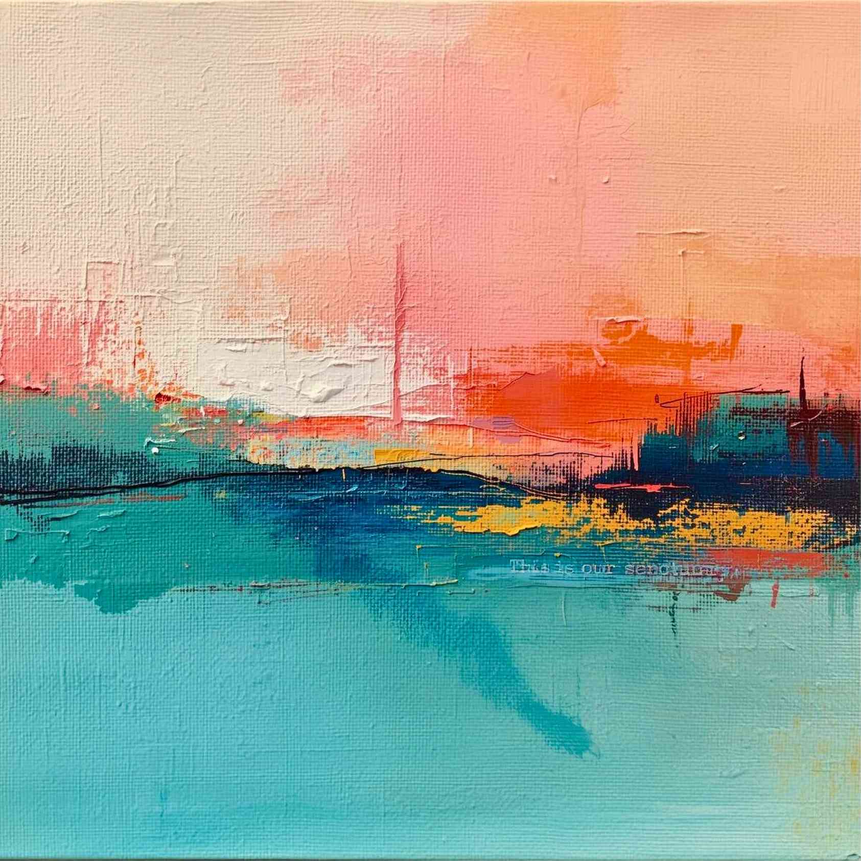 Abstract Colorful Canvas Painting