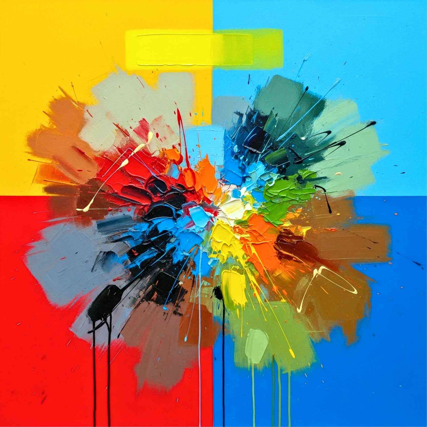 Abstract Burst Canvas