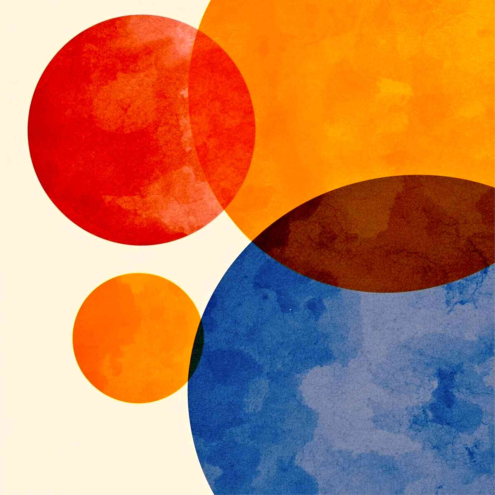 Modern Abstract Circles Art Print