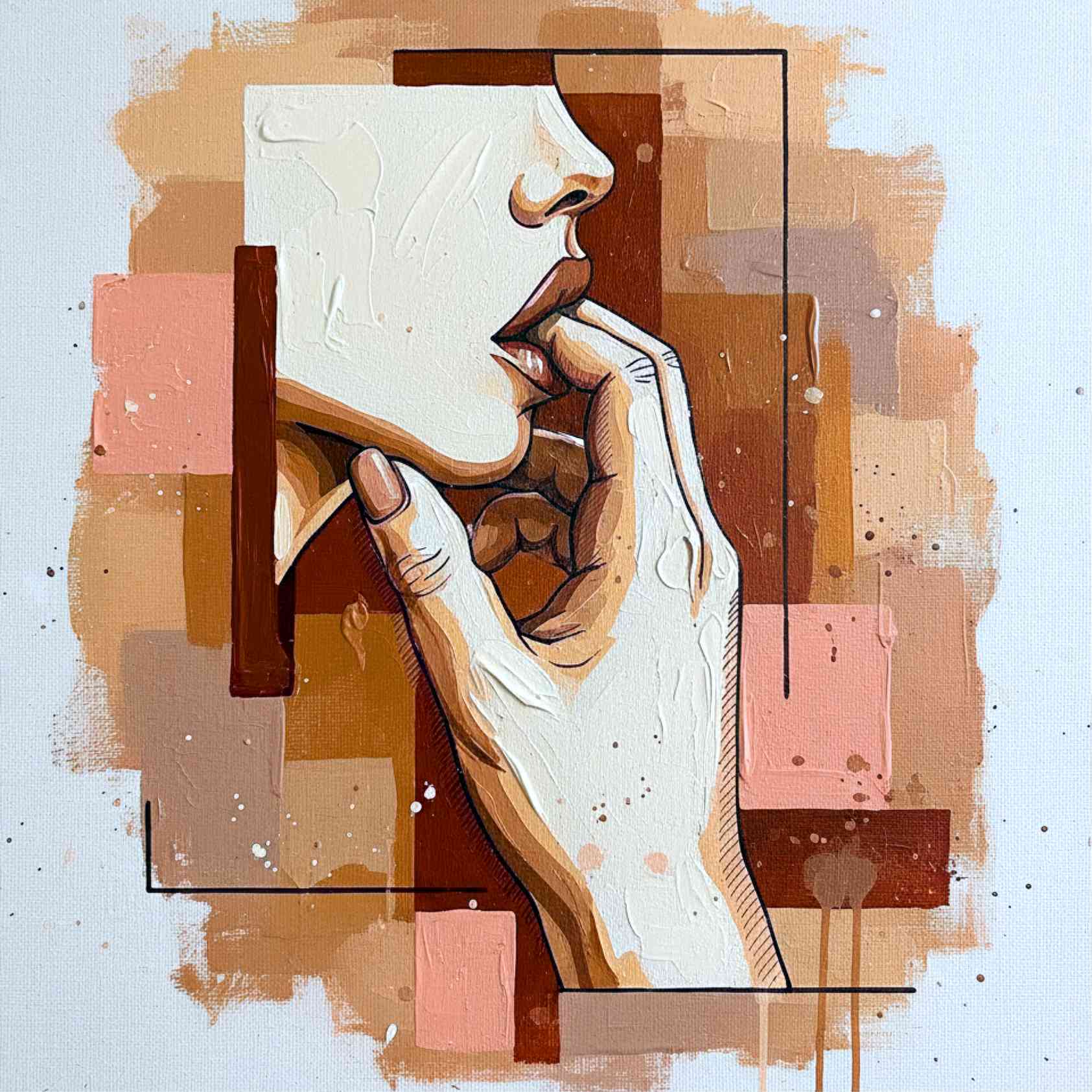 Abstract Hand Painting