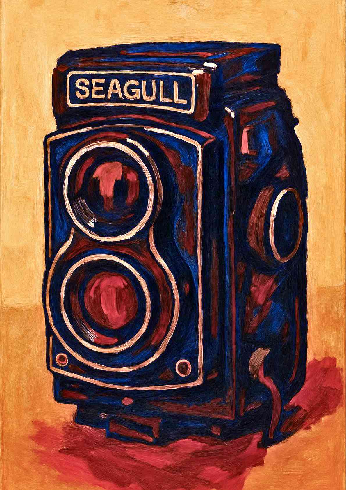 Seagull Twin-Lens Reflex Camera Wall Art