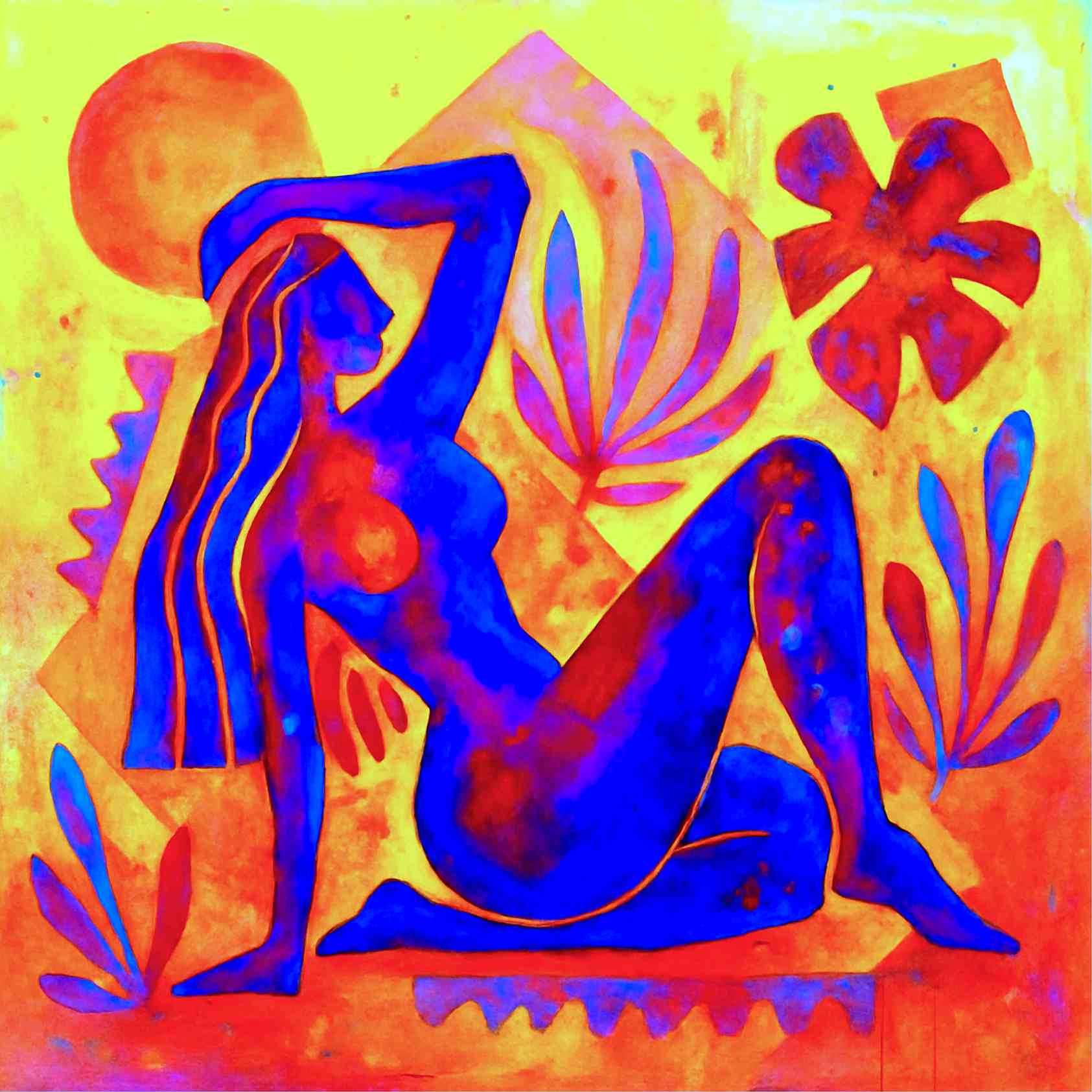 Colorful Abstract Woman Art Print