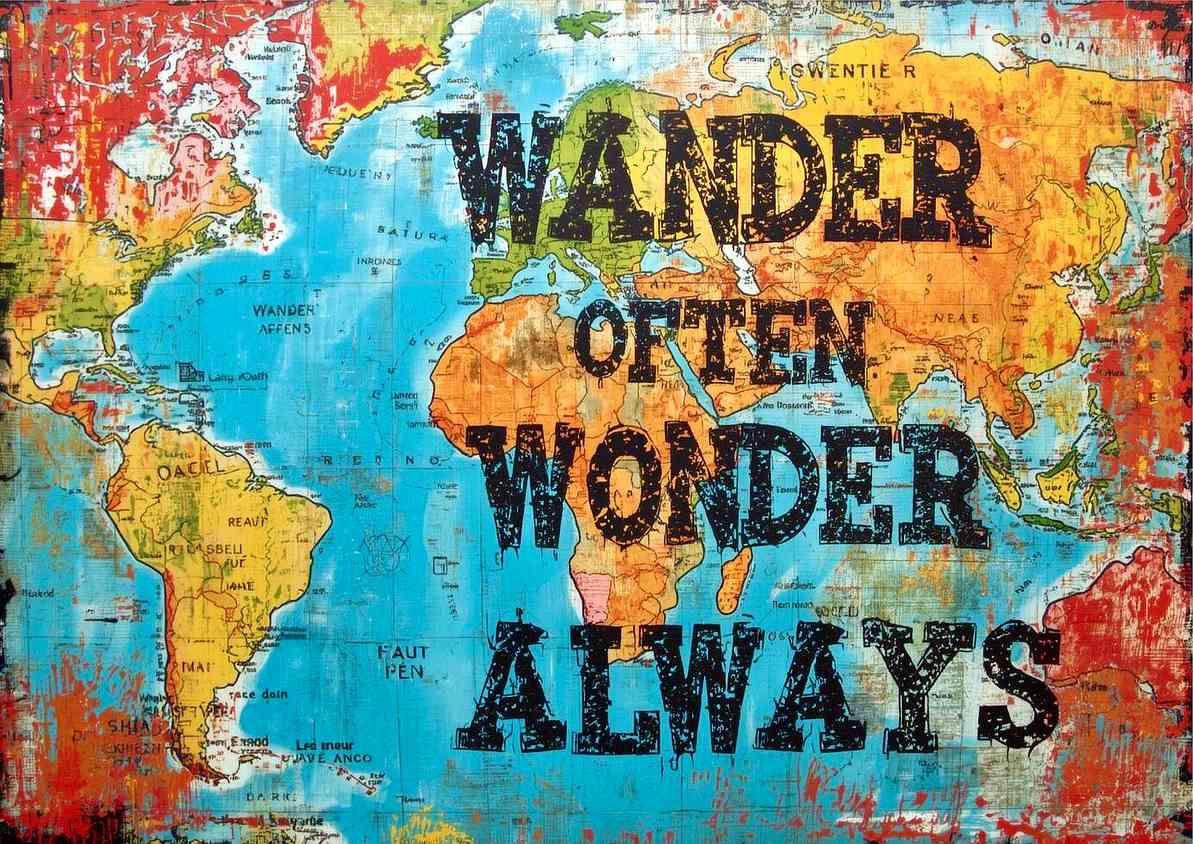 Vintage World Map Wall Art