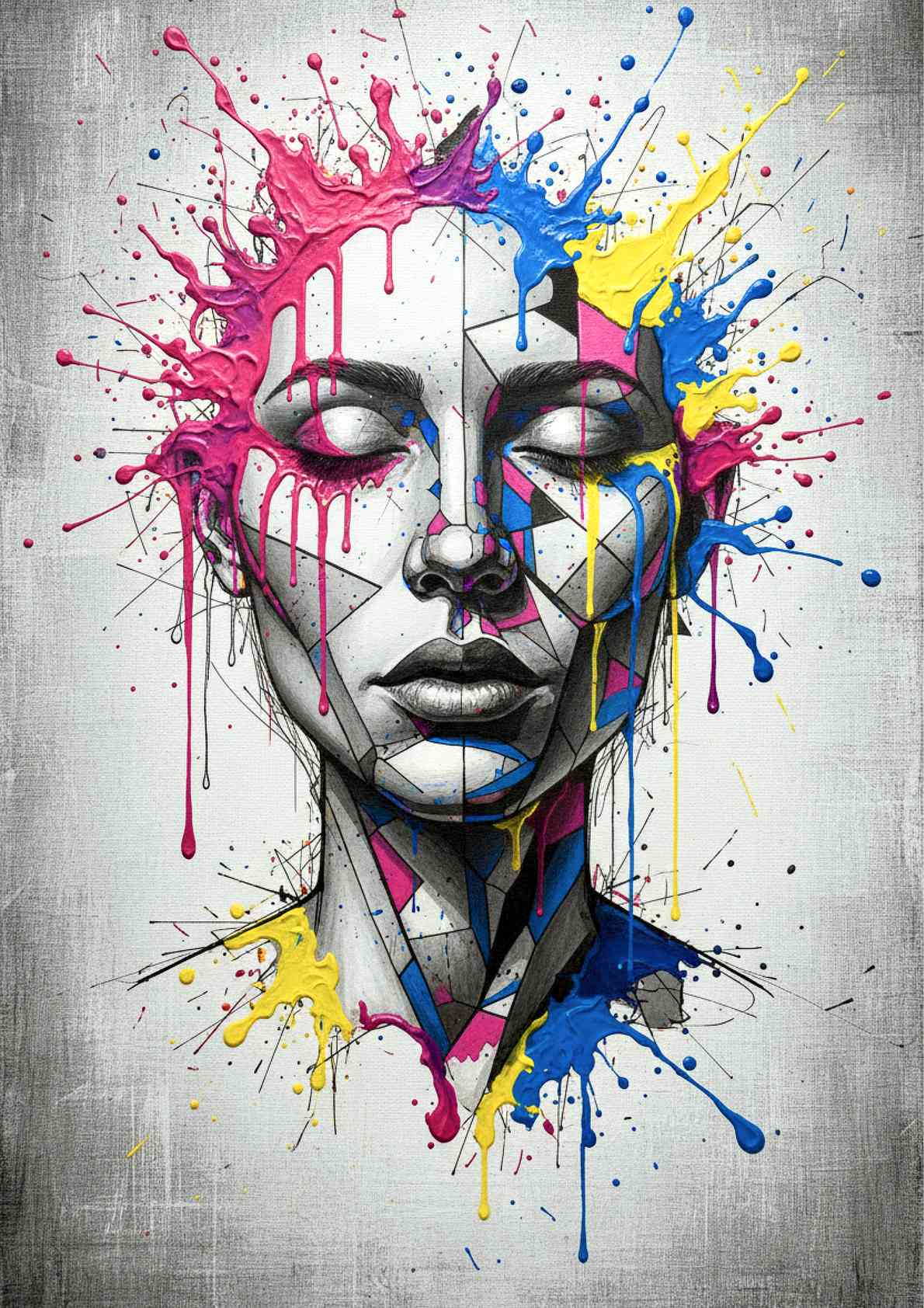 Color Splash Abstract Art Print