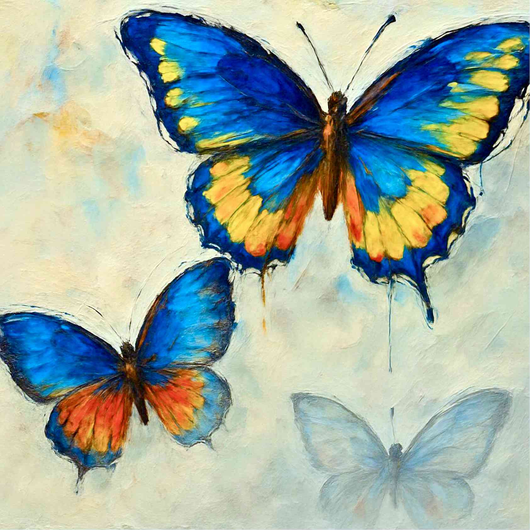 Vibrant Butterfly Painting