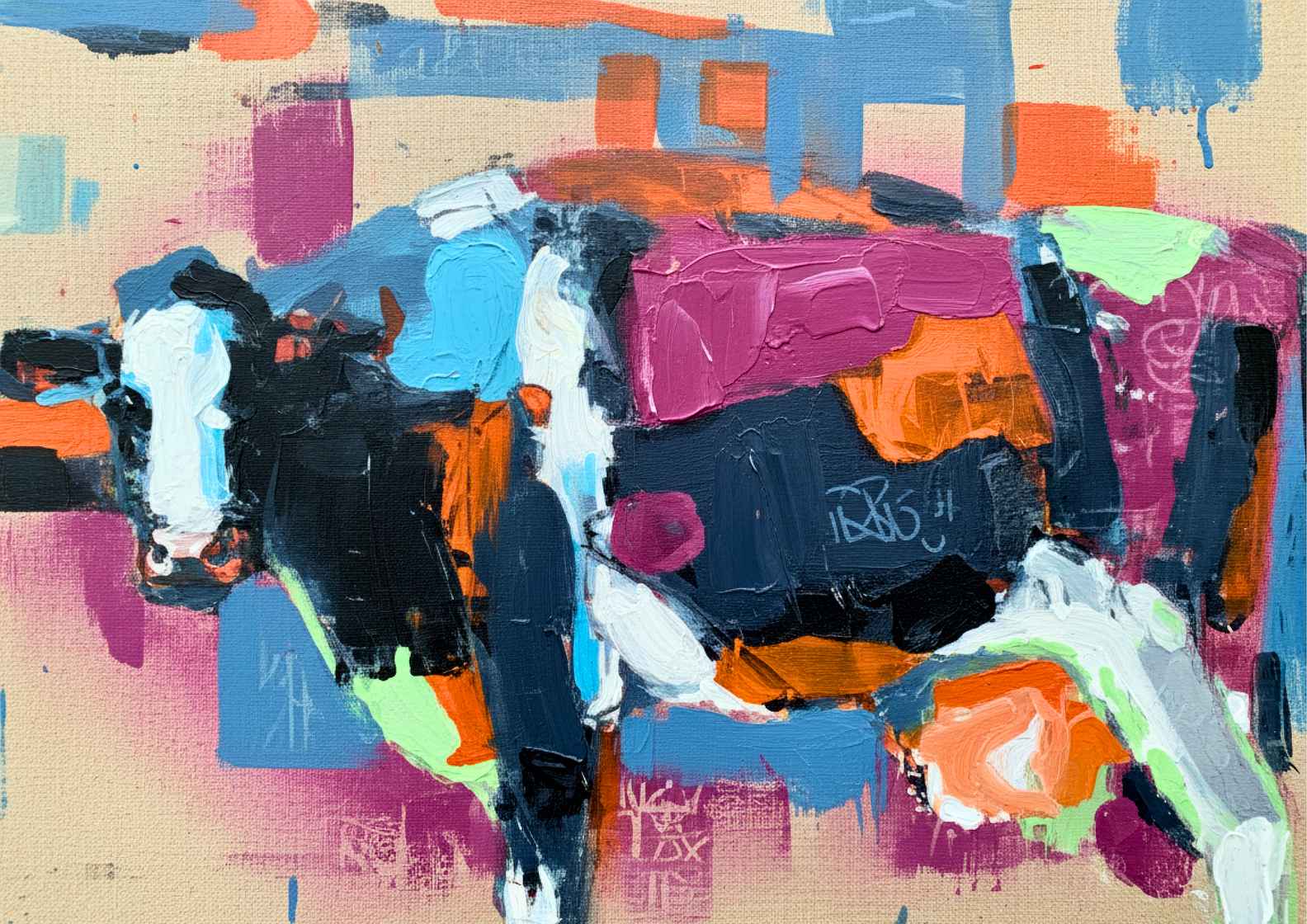 Abstract Cow Painting