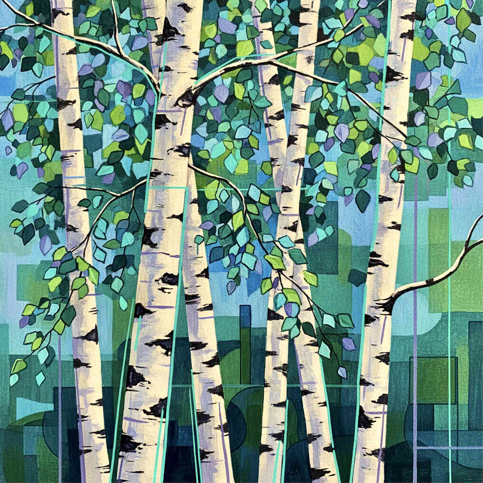 Birch Trees Canvas Art