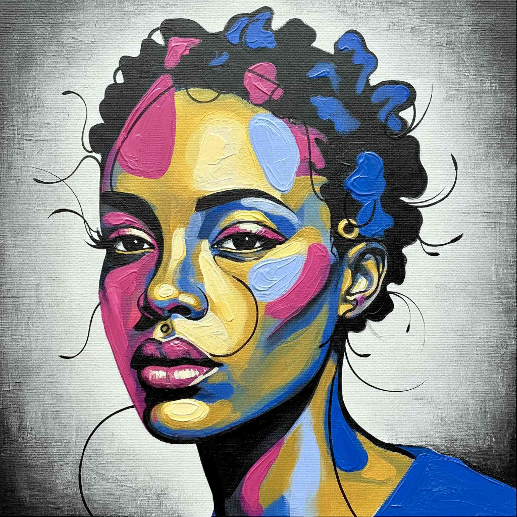 Modern Abstract Portrait Painting