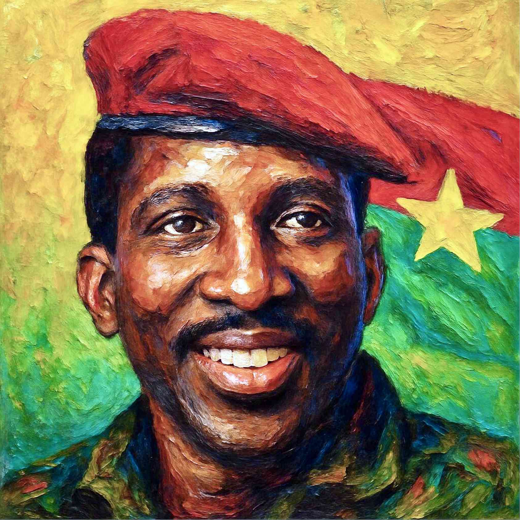 Captain Thomas Sankara Tribute Painting