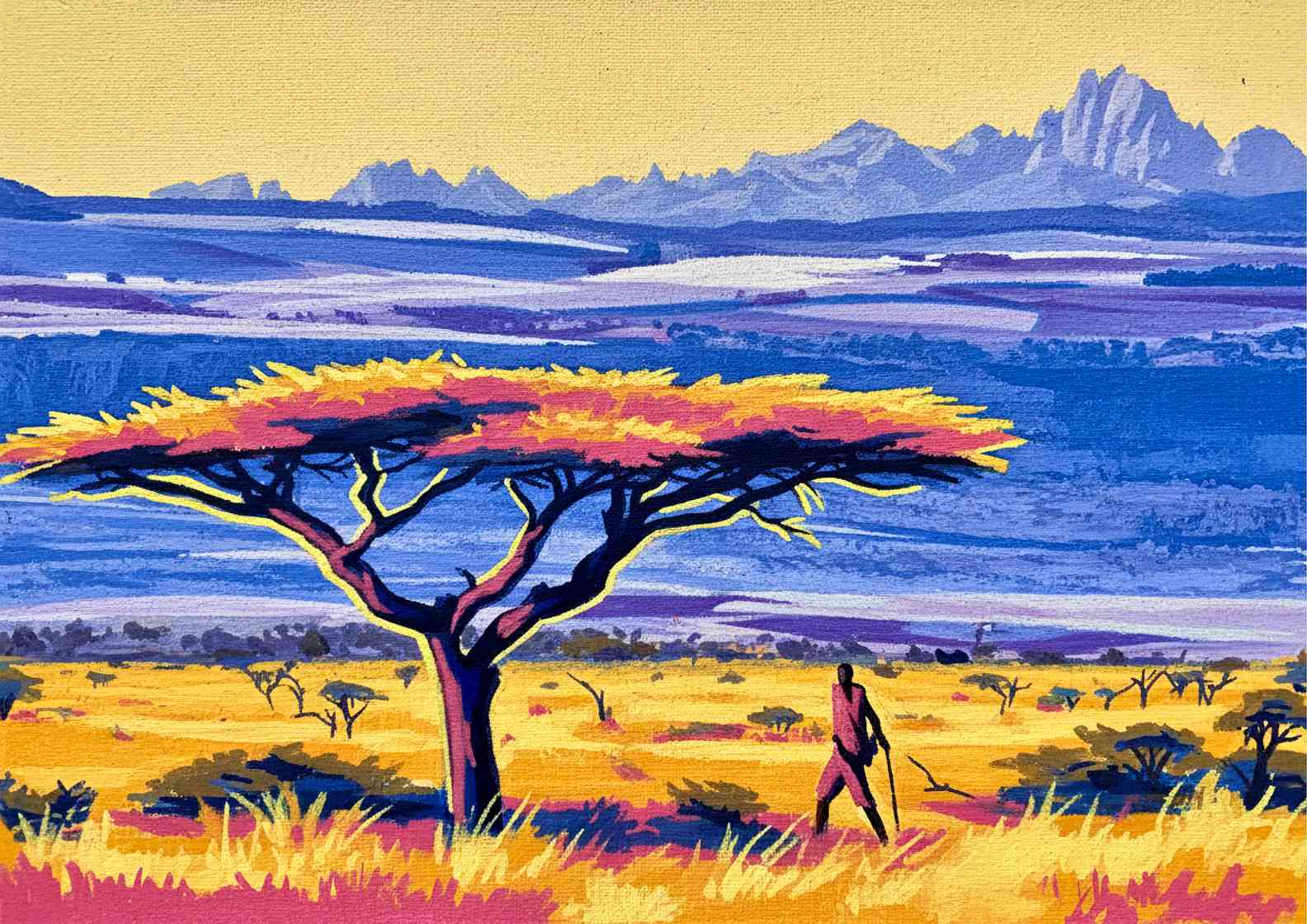 African Savannah Landscape Painting