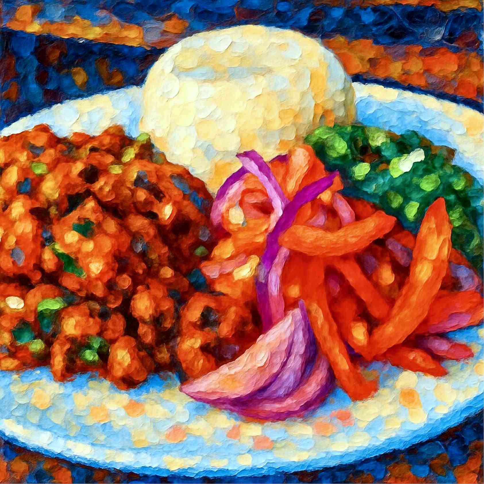 African Meal Wall Art