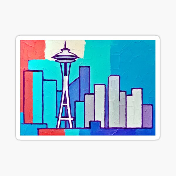 Seattle Space Needle In Azure Blue