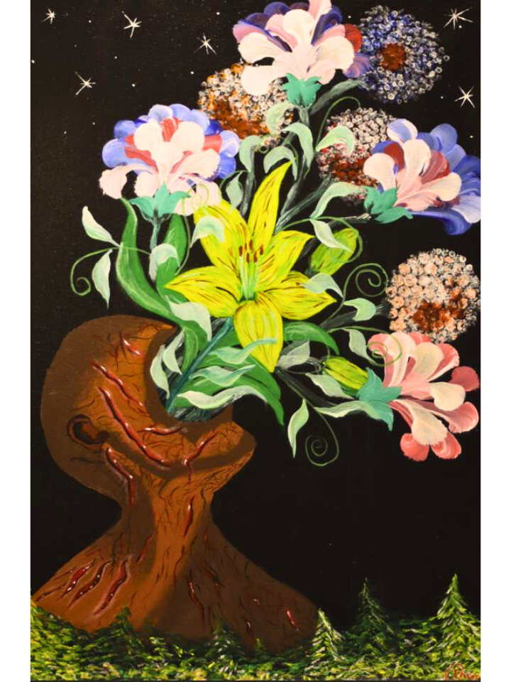 Blossom Amidst Struggle