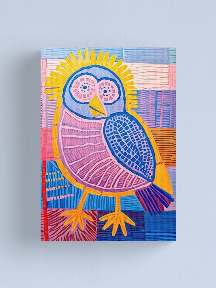 Vibrant Tribal Sunburst Owl
