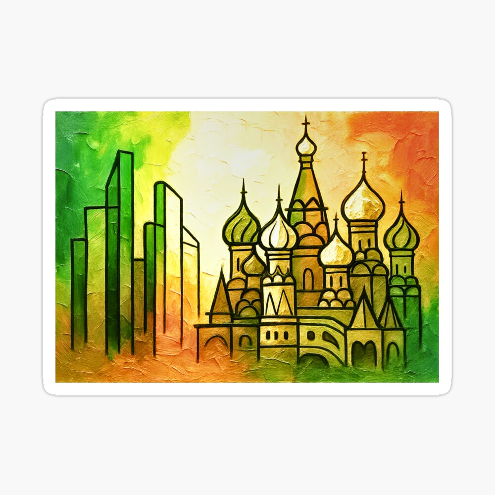 Golden Domes Under A Moskovian Sky