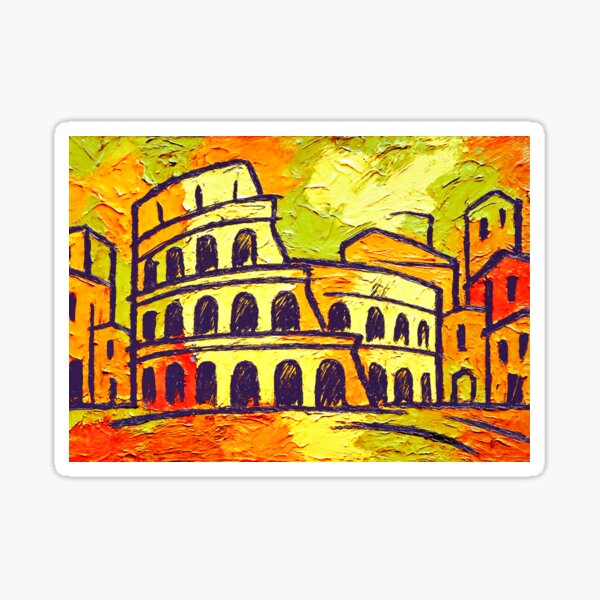 Rome Colosseum In Warm Sunset Colors