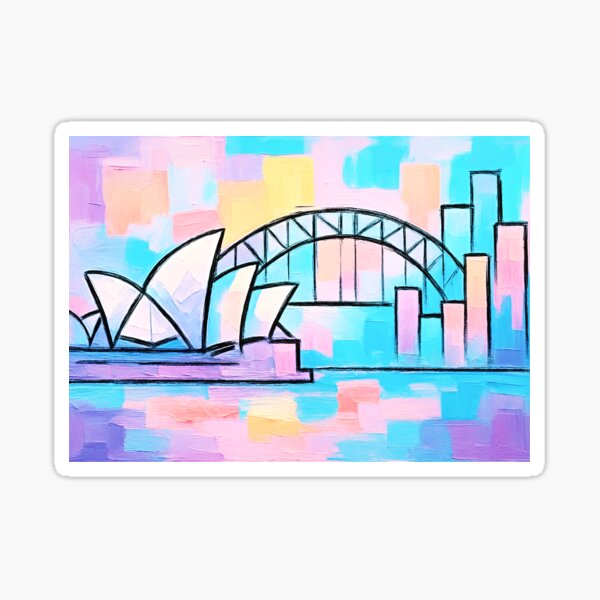 Sydney Harbour Bridge Pastel Art