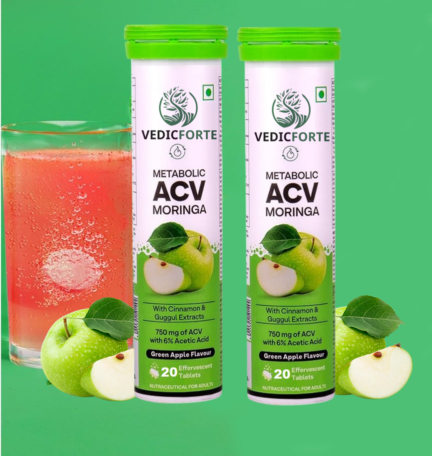 ACV MORINGA 40 TABLET Control Cravings I Apple Cider Vinegar, I No Maltodextrin & No Added Sugar