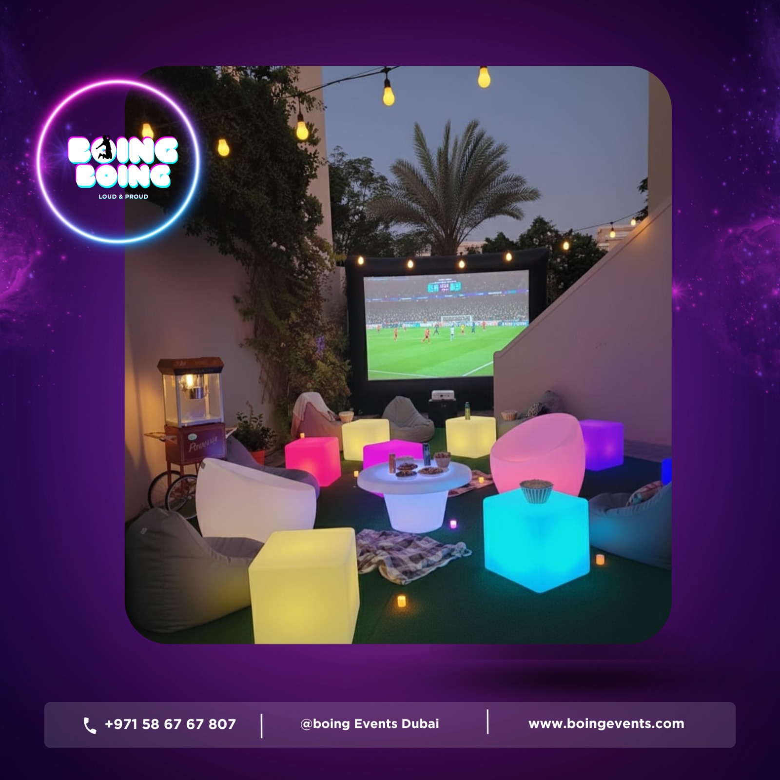 Outdoor Movie Night Setup