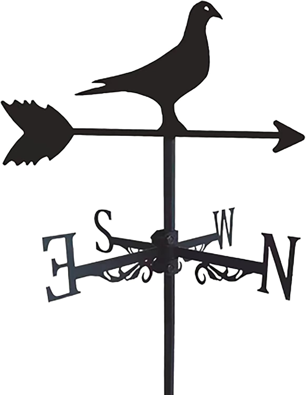 Pigeon Silhouette Metal Weathervane Vintage Wind Vane Stainless Steel Weatherc
