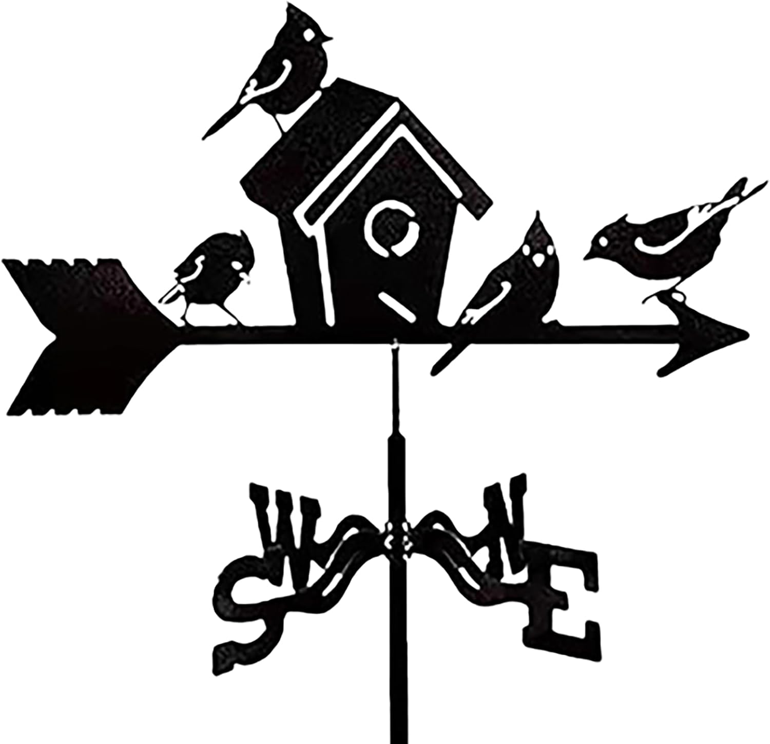 House Wrought Iron Metal Weathervane Vintage Wind Vane Stainless Steel Weather