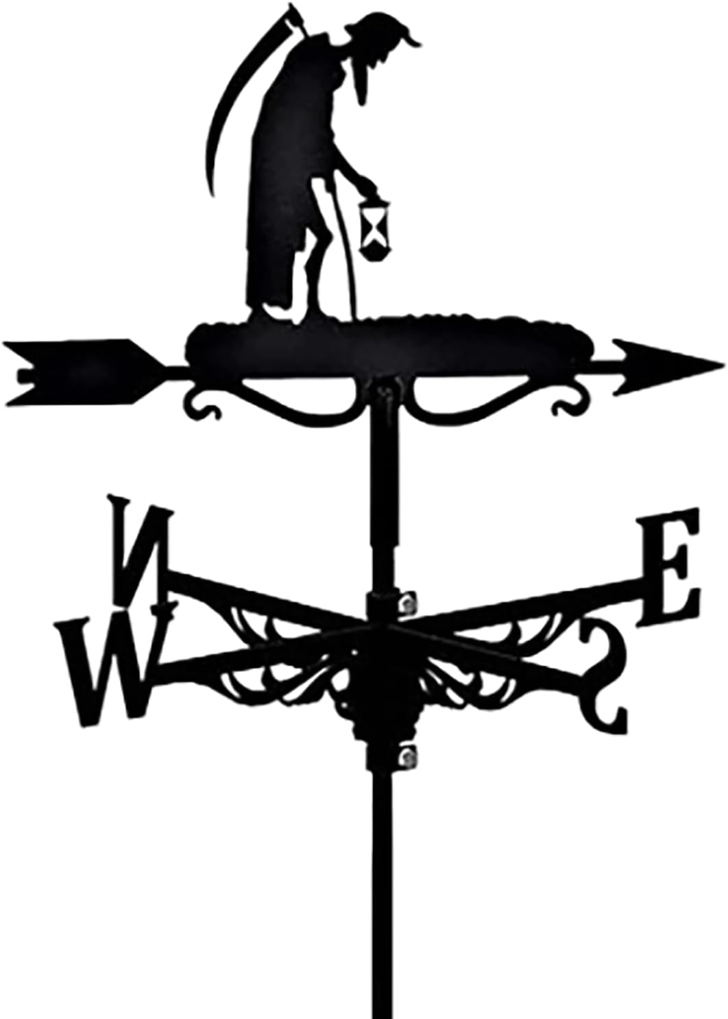 Vintage Metal Weathervane Creative Silhouette Wind Vane Stainless Steel Weathe