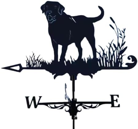 Metal Weathervane Animal Dog Silhouette Wind Vane Vintage Stainless Steel Weat